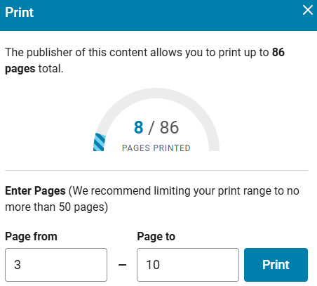 printing menu
